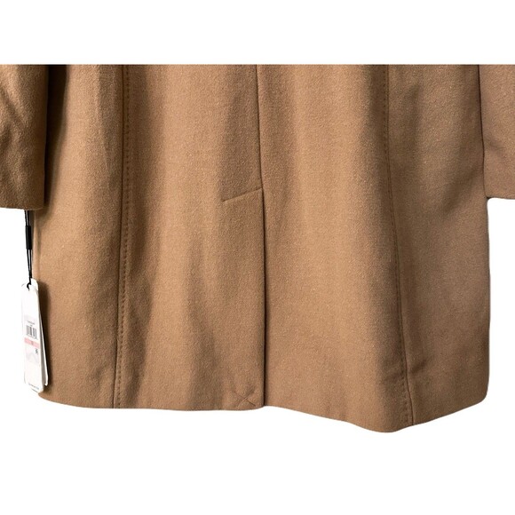 NEW Calvin Klein Womens Size 10 Camel Wool Cashmere Blend Single Breasted Coat - Picture 6 of 10